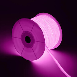 Ledkia Bobine Néon LED Flexible 360º Rond Dimmable 220V AC 120LED/m IP67 Rose 50 Mètres sur Mesure Coupe Tous les 100cm Rose