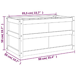 vidaXL Jardinières 2 pcs bois massif douglas pas cher