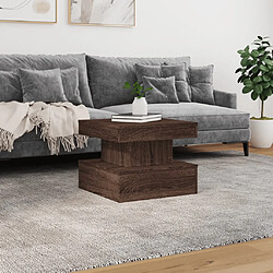 Acheter ComfortXL Table Basse Avec Lumières LED Chêne Marron 50x50x40 Cm