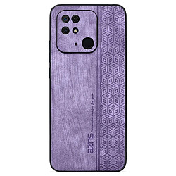 Coque en TPU + PU antidérapant, anti-rayures pour votre Xiaomi Redmi 10C 4G - violet