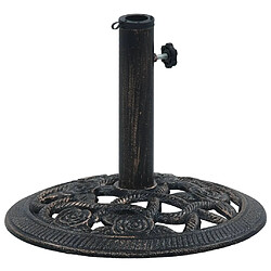 vidaXL Socle de parasol Noir et bronze 9 kg 40 cm Fonte 