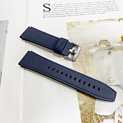 Bracelet en cuir véritable bleu pour votre Xiaomi Mi Watch Color