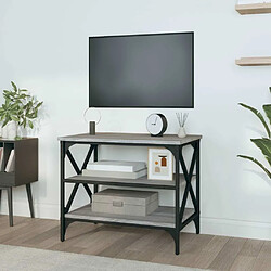 Avis Maison Chic Meuble TV scandinave gris - Banc TV pour salon Sonoma 60x40x50 cm Bois d'ingénierie -MN93005