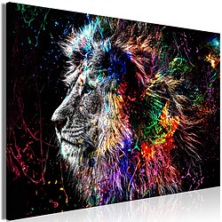 Artgeist Tableau - Crazy Lion (1 Part) Wide [120x80]