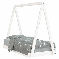 Maison Chic Lit simple Cadre de lit pour enfant,Lit d'Enfant Moderne blanc 70x140 cm bois de pin massif -MN30704