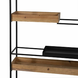 BigBuy Home Étagère Marron Noir Bois Fer 85 x 26 x 130 cm pas cher