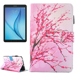 Wewoo Housse Étui pour Samsung Galaxy Tab E 8.0 / T377 Peach Blossom motif horizontal en cuir flip avec support et Slots de cartes Pen Slot