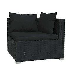 Avis Maison Chic Salon de jardin 5 pcs + coussins - Mobilier/Meubles de jardin - Table et chaises d'extérieur Résine tressée Noir -MN79624