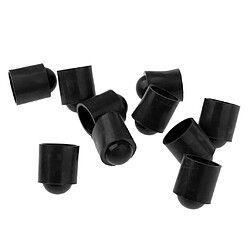 Acheter 10pcs couverture en caoutchouc tête de billard pointe de la piscine couvre billard snooker noir