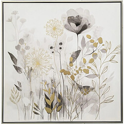 Cadre Romimex Toile Fleurs 83 x 83 x 5 cm