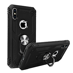 Avizar Coque iPhone X et XS Bi matière Rigide et Souple Bague Support Vidéo noir