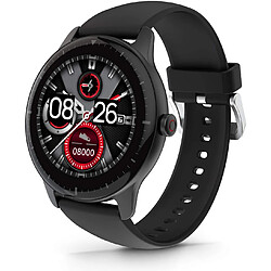 Chrono Montre Connectée Femmes Hommes CR1 1.28" Écran Tactile Complet, Montre Connectée IP68 avec Podomètre de Suivi du Sommeil et Moniteur de Fréquence Cardiaque 13 Modes Sportifs Android iOS,Noir