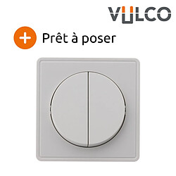 Interrupteur double complet va et vient 10A en saillie blanc - gamme Vulco - Zenitech