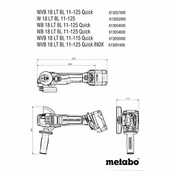 Avis Meuleuse d'angle Metabo WB 18 1100 W 125 mm