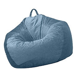 Avis Couverture de sac de fèves de stockage de daim de stockage de peluches pour enfants 60x70cm Bleu_3