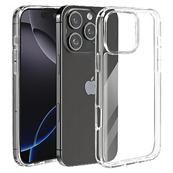 Avizar Coque pour iPhone 16 Pro Max Antichoc Bi-matière Fin et Léger Transparent