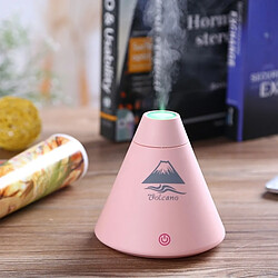 Wewoo Humidificateur d'Air rose pour la Maison et le Bureau Mini Volcanique Forme Interrupteur Tactile USB LED Lumière