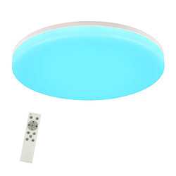 NETTLIFE Plafonnier LED Ø 28 cm Lampe de chambre avec télécommande 24 W Lampe de cuisine RGB Lampe de salle de bain Lampe de couloir plate IP54