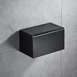 Universal Porte-papier toilette noir mat en alliage d &'aluminium pour salle de bains en rouleau de papier accrochage mural porte-téléphone portable porte-serviettes en papier serviettes hygiéniques boîtes de serviettes en papier | Porte-papier (noir) pas cher