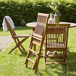 Wilsa Garden Salon de jardin en teck huilé Sofia Table et 6 chaises