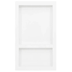 vidaXL Niche de douche avec 2 compartiments Blanc brillant 41x69x9 cm