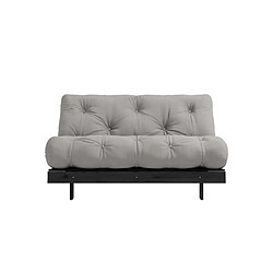 Avis Inside 75 Canapé convertible futon ROOTS pin laqué noir matelas 140 x 200 cm coloris gris