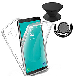 PHONECARE Kit Coque 3x1 360° Impact Protection + 1 PopSocket + 1 Support PopSocket Noir - Impact Protection - Samsung A60