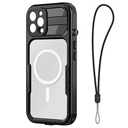 Coque Intégrale pour iPhone 14 Pro Waterproof IP68 Redpepper Contour Noir