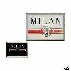 Gift Decor Cadre GUILTY MILAN Contre-plaqué 46 x 2 x 66 cm (6 Unités)