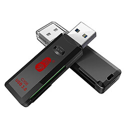 Acheter Universal C396 Duo USB 3.0 SD TF Lecteur de carte Prise en charge de la lecture simultanée