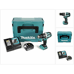 Makita DHP 484 RF1J Perceuse visseuse à percussion sans fil 18V Li-ion + 1x Batterie 3,0 Ah + Chargeur + Coffret Makpac