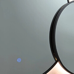 Avis Kiamami Valentina DOUBLE MIROIR ROND AVEC BORD NOIR ET RÉTRO-ÉCLAIRAGE PAR LEDS