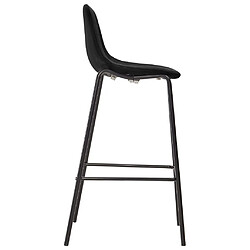 Avis vidaXL Chaises de bar lot de 4 noir tissu