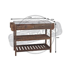 Avis Aubry Gaspard Console en bois et zinc.