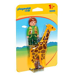 Playmobil® Playmobil 9380 1.2.3 Gardien de zoo avec girafe