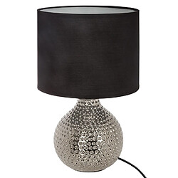 Atmosphera, Createur D'Interieur Lampe à poser design martelé Angie - H. 38 cm - Argent