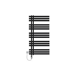 LuxeBath Radiateur de salle de bain acier noir mat 60x120 cm avec élément chauffant 900W