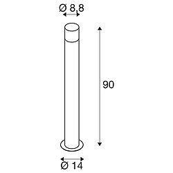 Borne extérieure SLV GRAPHIT 90, rond, anthracite, E27, 11W - Ø 90 cm pas cher