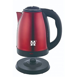 Bouilloire électrique 1.8L inox sans fil rouge Herzberg HG5011-RED