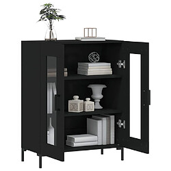 Avis vidaXL Buffet noir 69,5x34x90 cm bois d'ingénierie