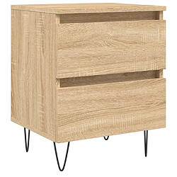 Maison Chic Table de chevet,Table de Nuit,Meuble de Rangement chêne sonoma 40x35x50 cm bois d’ingénierie