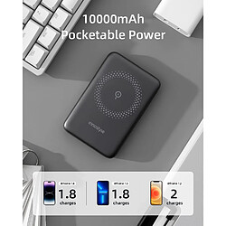 SANAG Powerbank Powermag 2 En 1 Avec Support, Induction Rapide Pour Magsafe 10000Mah, Charge Rapide, Batterie Externe Pour Iphone 16/15/14/13, Usb-C, Noir pas cher