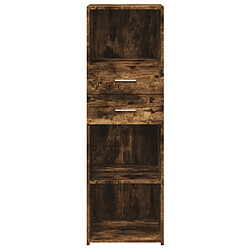 Avis vidaXL Buffet haut chêne fumé 40x42,5x124 cm bois d'ingénierie