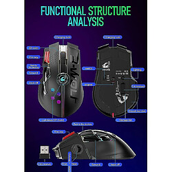 Acheter Universal Souris sans fil 2,4 GHz de connexion câblée de type C souris RVB 12000dpi LED de souris de souris RGB