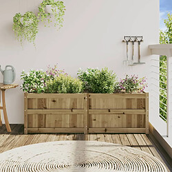 Avis Maison Chic Jardinière,Bac à fleurs - pot de fleur 150x50x50 cm bois de pin imprégné -GKD77135