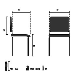 Acheter Chaise visiteur/chaise à coque BEGIO B plastique noir hjh OFFICE