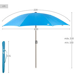 Parasol Aktive 220 x 210 x 220 cm (2 Unités) pas cher