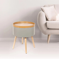 The Home Deco Factory Table coffre plateau bois Igor gris.