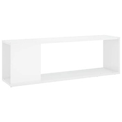 Maison Chic Meuble TV scandinave - Banc TV pour salon Blanc brillant 100x24x32 cm Aggloméré -MN54933