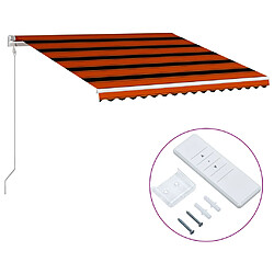 vidaXL Auvent rétractable automatique 400x300 cm Orange et marron